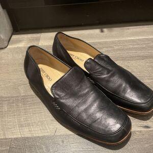 Jimmy‎ Choo London Men’s Black Leather Slip On Loafers Size 42 US 9